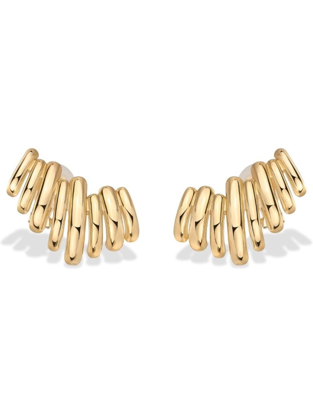 Stylish 14K Gold Plated Ear Climber Earrings for Women - Statement Jewelry